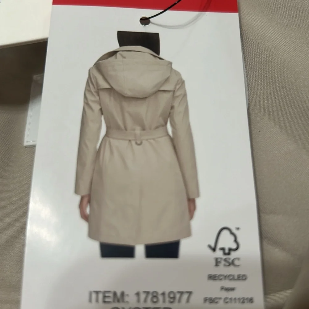 NWT Calvin Klein Women’s Trench Coat color oyster size M, L - Picture 2 of 10
